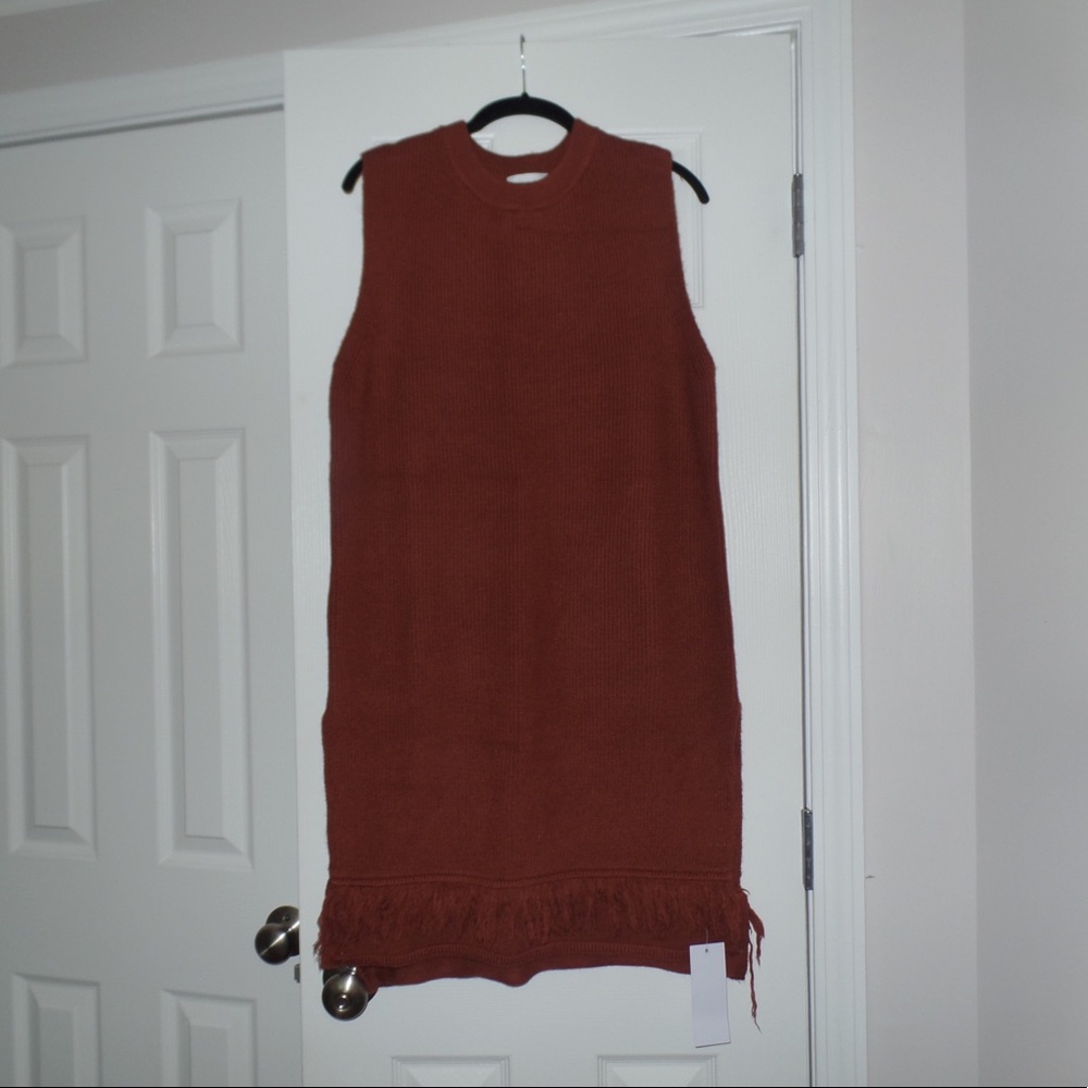 Goodnight Macaroon fringe sweater dress